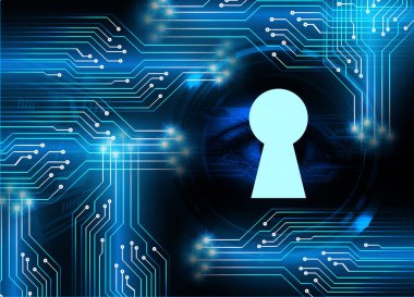 anahtar delikli arkaplan, dijital güvenlik kavramı