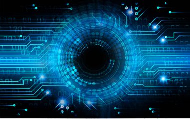 göz siber devre gelecekteki teknoloji konsepti