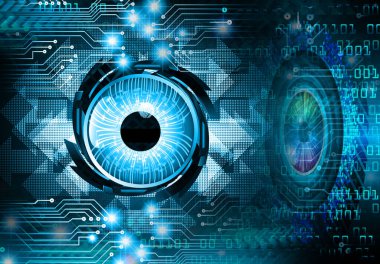 göz siber devre gelecekteki teknoloji konsepti