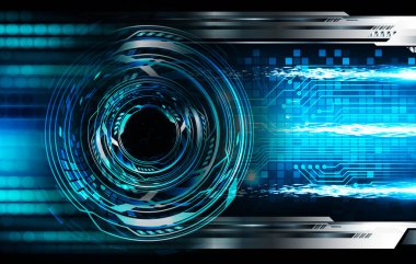 göz siber devre gelecekteki teknoloji konsepti