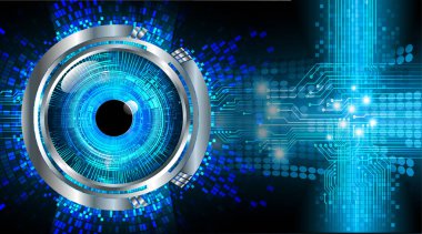 göz siber devre gelecekteki teknoloji konsepti