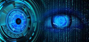göz siber devre gelecekteki teknoloji konsepti