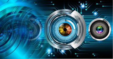 göz siber devre gelecekteki teknoloji konsepti