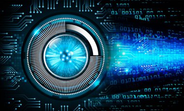 göz siber devre gelecekteki teknoloji konsepti