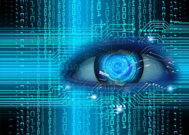 göz siber devre gelecekteki teknoloji konsepti