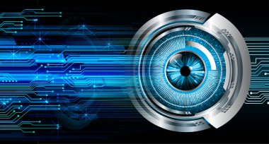 göz siber devre gelecekteki teknoloji konsepti