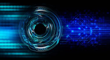 göz siber devre gelecekteki teknoloji konsepti