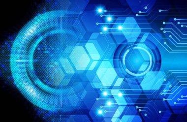 göz siber devre gelecekteki teknoloji konsepti