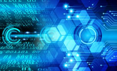 göz siber devre gelecekteki teknoloji konsepti