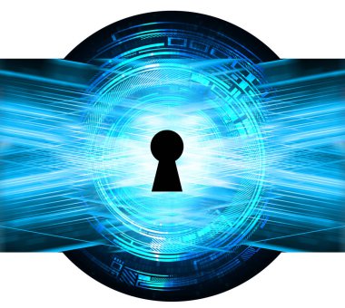 anahtar deliği ile arkaplan illüstrasyonu, dijital güvenlik kavramı