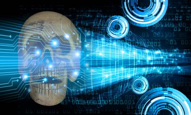 Çarkların dijital bileşimine sahip soyut teknoloji arkaplanı