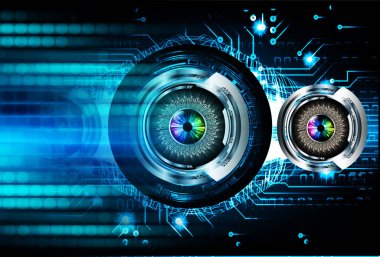 göz siber devre gelecekteki teknoloji konsepti