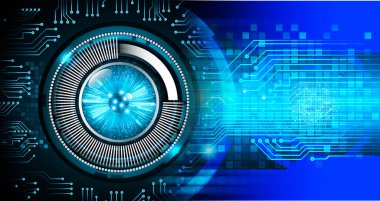 göz siber devre gelecekteki teknoloji konsepti