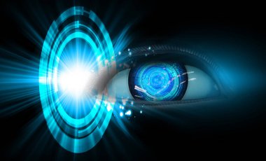 göz siber devre gelecekteki teknoloji konsepti