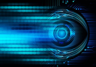 göz siber devre gelecekteki teknoloji konsepti