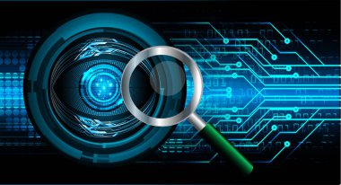 göz siber devre gelecekteki teknoloji konsepti