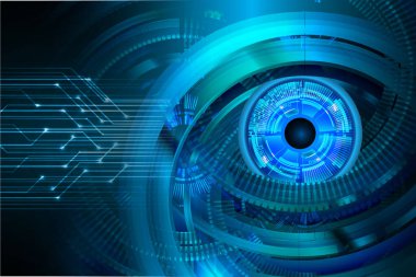 göz siber devre gelecekteki teknoloji konsepti