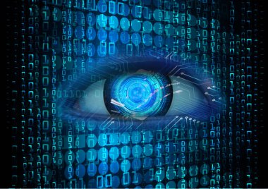 göz siber devre gelecekteki teknoloji konsepti