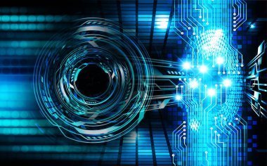 göz siber devre gelecekteki teknoloji konsepti