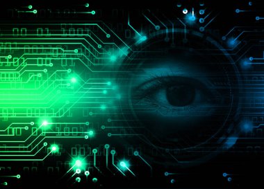 mavi renkli modern dijital duvar kağıdı, teknoloji konsepti