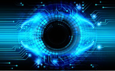 göz siber devre gelecekteki teknoloji konsepti