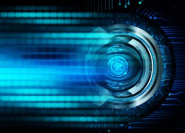 göz siber devre gelecekteki teknoloji konsepti