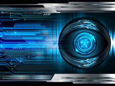 göz siber devre gelecekteki teknoloji konsepti