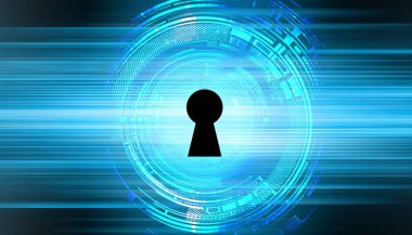 anahtar delikli arkaplan, dijital güvenlik kavramı