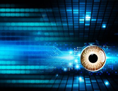 göz siber devre gelecekteki teknoloji konsepti