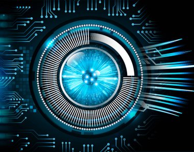 göz siber devre gelecekteki teknoloji konsepti
