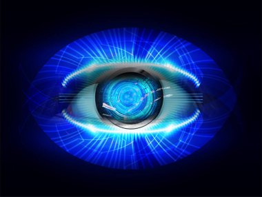 göz siber devre gelecekteki teknoloji konsepti