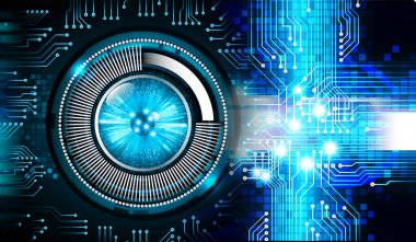 göz siber devre gelecekteki teknoloji konsepti