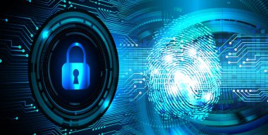 Dolap ve dijital güvenlik kavramına sahip fütüristik arka plan