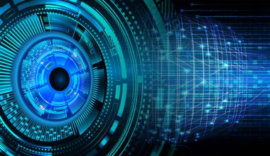 göz siber devre gelecekteki teknoloji konsepti