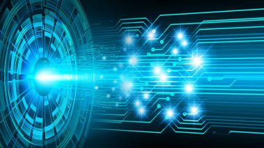 göz siber devre gelecekteki teknoloji konsepti