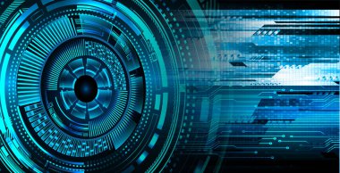 göz siber devre gelecekteki teknoloji konsepti