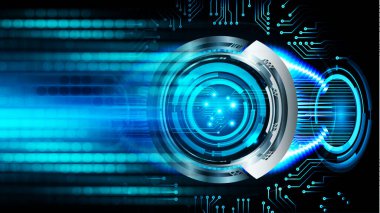 göz siber devre gelecekteki teknoloji konsepti