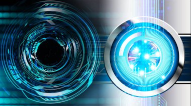 göz siber devre gelecekteki teknoloji konsepti