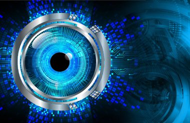 göz siber devre gelecekteki teknoloji konsepti