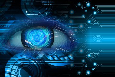 göz siber devre gelecekteki teknoloji konsepti