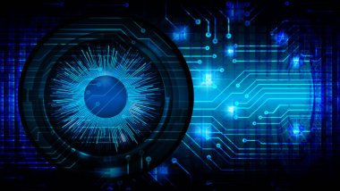 göz siber devre gelecekteki teknoloji konsepti