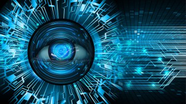 göz siber devre gelecekteki teknoloji konsepti