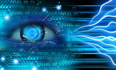 göz siber devre gelecekteki teknoloji konsepti