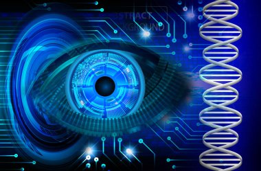 göz siber devre gelecekteki teknoloji konsepti