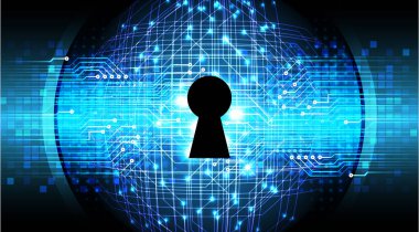 anahtar delikli arkaplan, dijital güvenlik kavramı