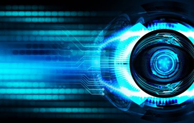 göz siber devre gelecekteki teknoloji konsepti