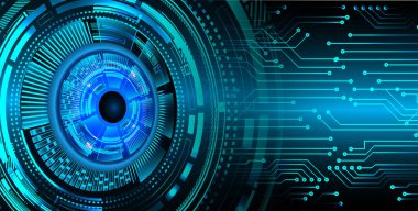 göz siber devre gelecekteki teknoloji konsepti