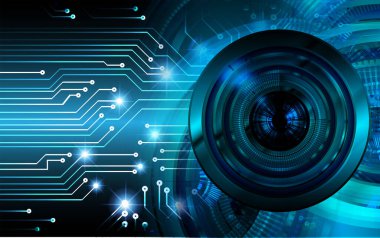 göz siber devre gelecekteki teknoloji konsepti