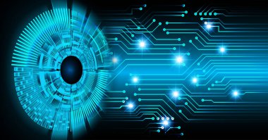 göz siber devre gelecekteki teknoloji konsepti