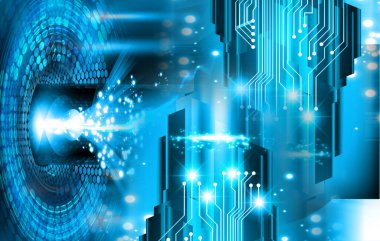 göz siber devre gelecekteki teknoloji konsepti